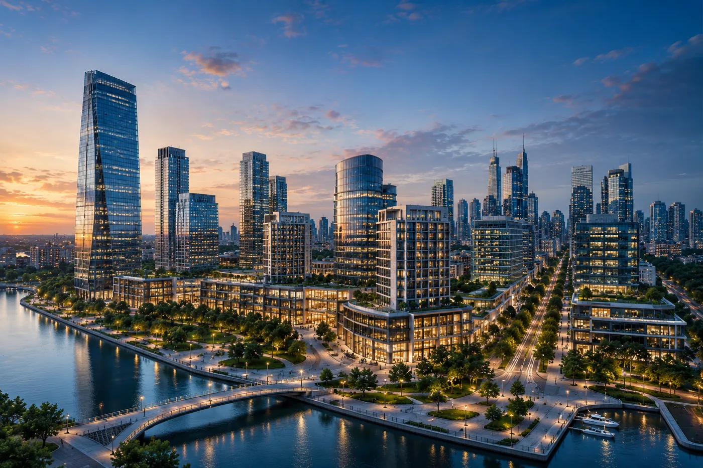 Urban infrastructure and skyline development